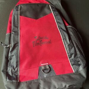 Telluride Film Fest Red and Black Backpack.